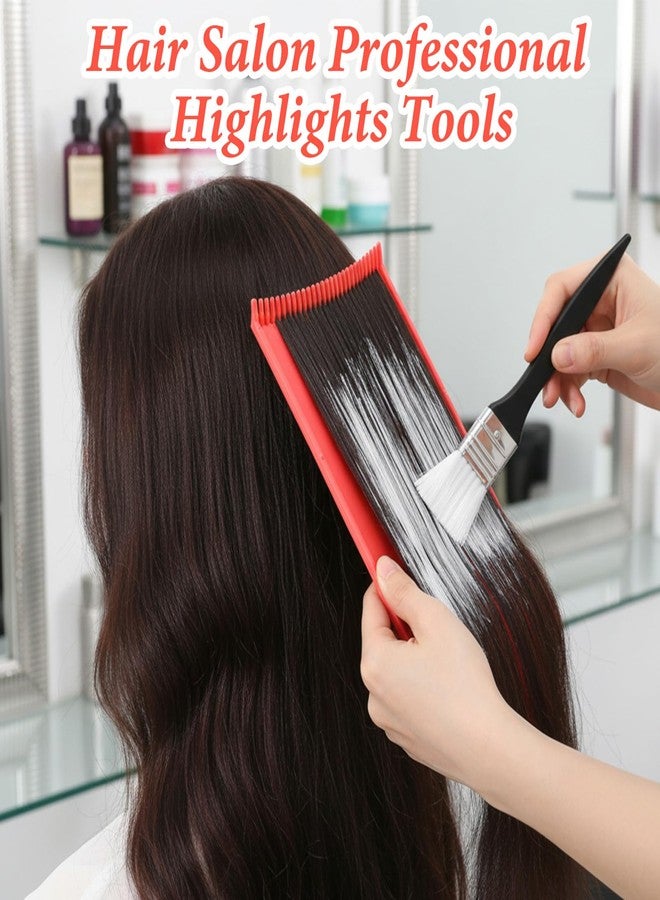 Elegaperma 2pcs Highlighting Board, Reusable Foil Board for highlights, Balayage Board with Teeth, Foiling Board for Hairstylist Salon Hair Dye Tools (Black & Red) - Image 5